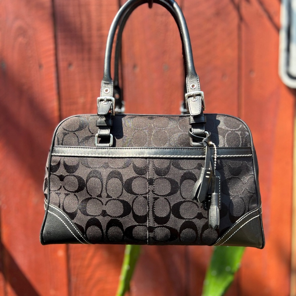 Coach Black Signature Satchel
